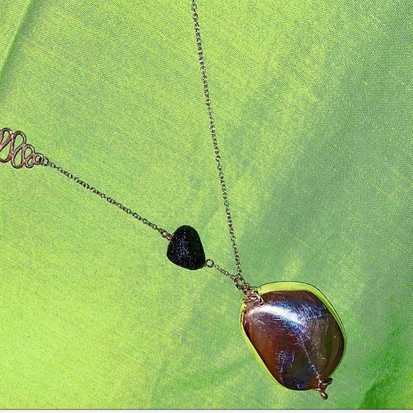 Lava Rock & Sterling Silver Necklace Powerful 34” - Picture 7 of 16